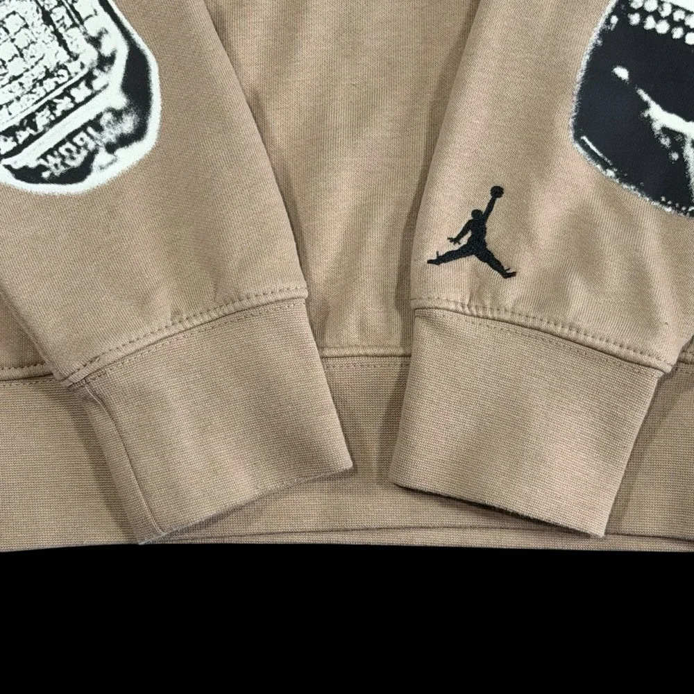 Michael Jordan Boys Sweatshirt Nike Air Tan Beige 6 Rings MVP Hoodie Pullover